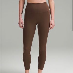 lululemon athletica Brown Ribbed High-Rise Leggings